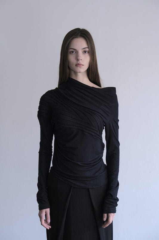DIA 009 'Draped Contour Jersey Top'