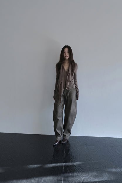 DRAPE 013 'Cascade Knit Collar Cardigan'