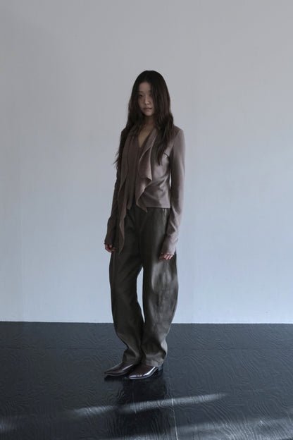 DRAPE 013 'Cascade Knit Collar Cardigan'