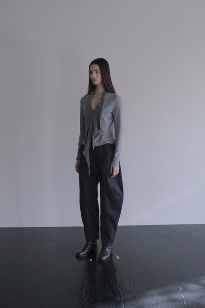 DRAPE 013 'Cascade Knit Collar Cardigan'