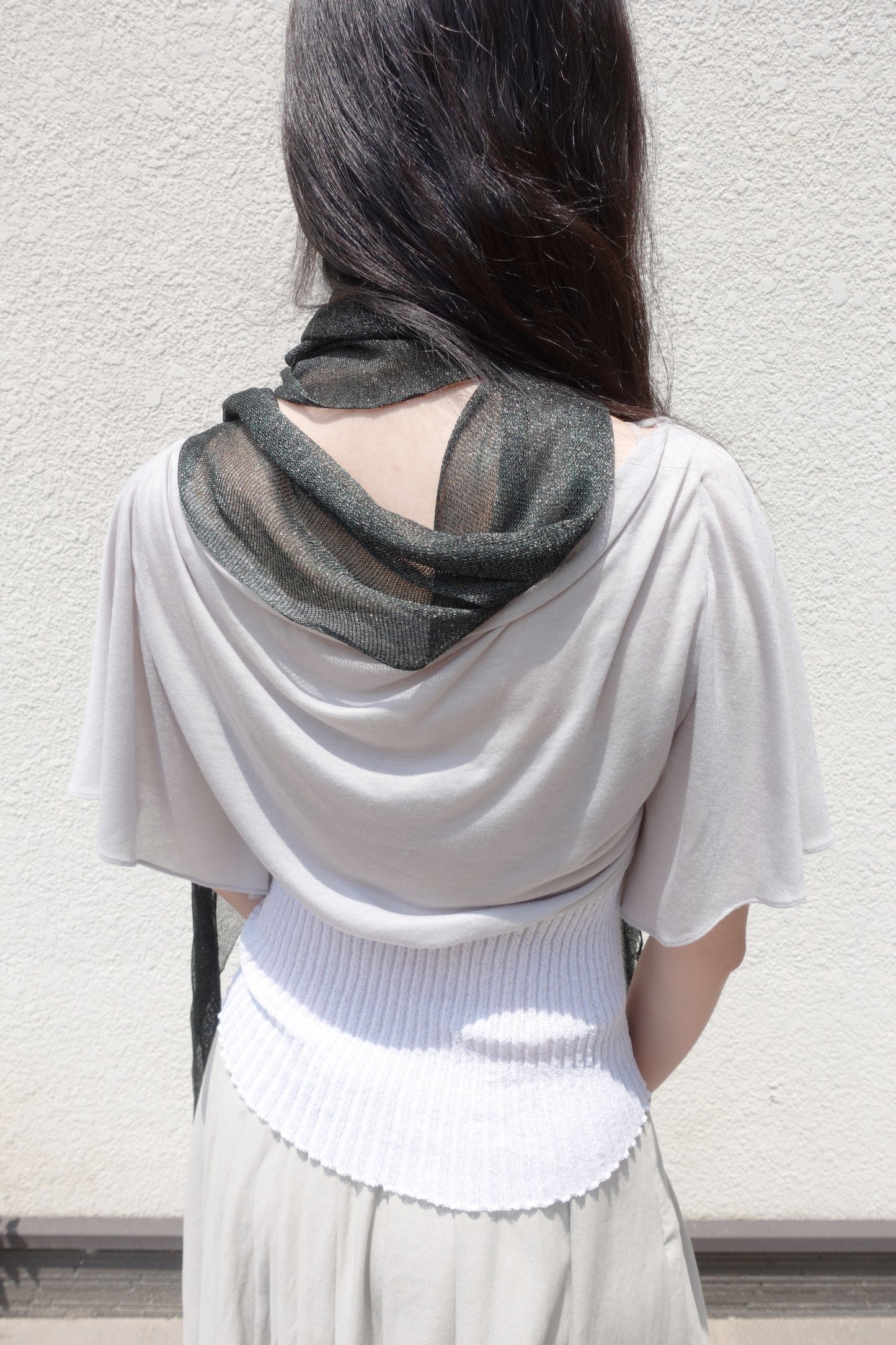 DRAPE 009 'Sparkling Metal Viscose Scarf'