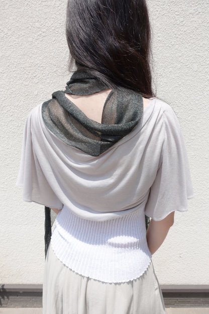 DRAPE 009 'Sparkling Metal Viscose Scarf'