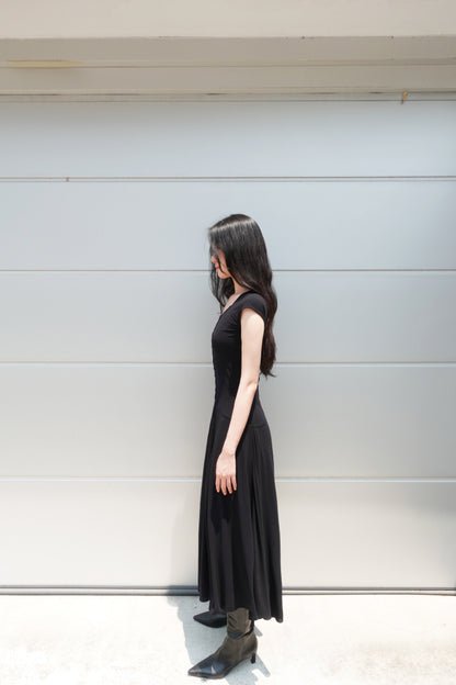 DRAPE 008 'Boudoir Layered Button Dress'