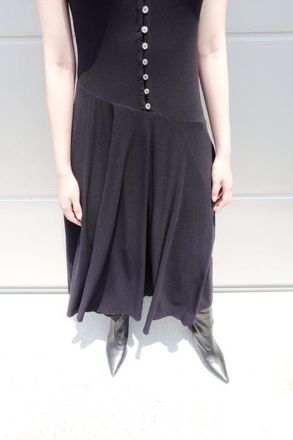 DRAPE 008 'Boudoir Layered Button Dress'