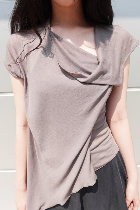 DRAPE 005 'Draped Dramatic Jersey Top'