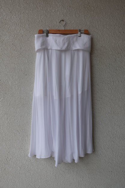 DRAPE 007 'Buttoned Linen-Jersey Skirt'