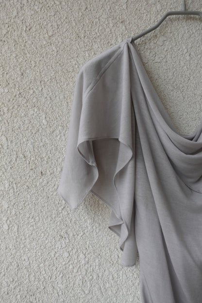 RIB 005 'Dancing Sleeves Back knit Jersey Top'