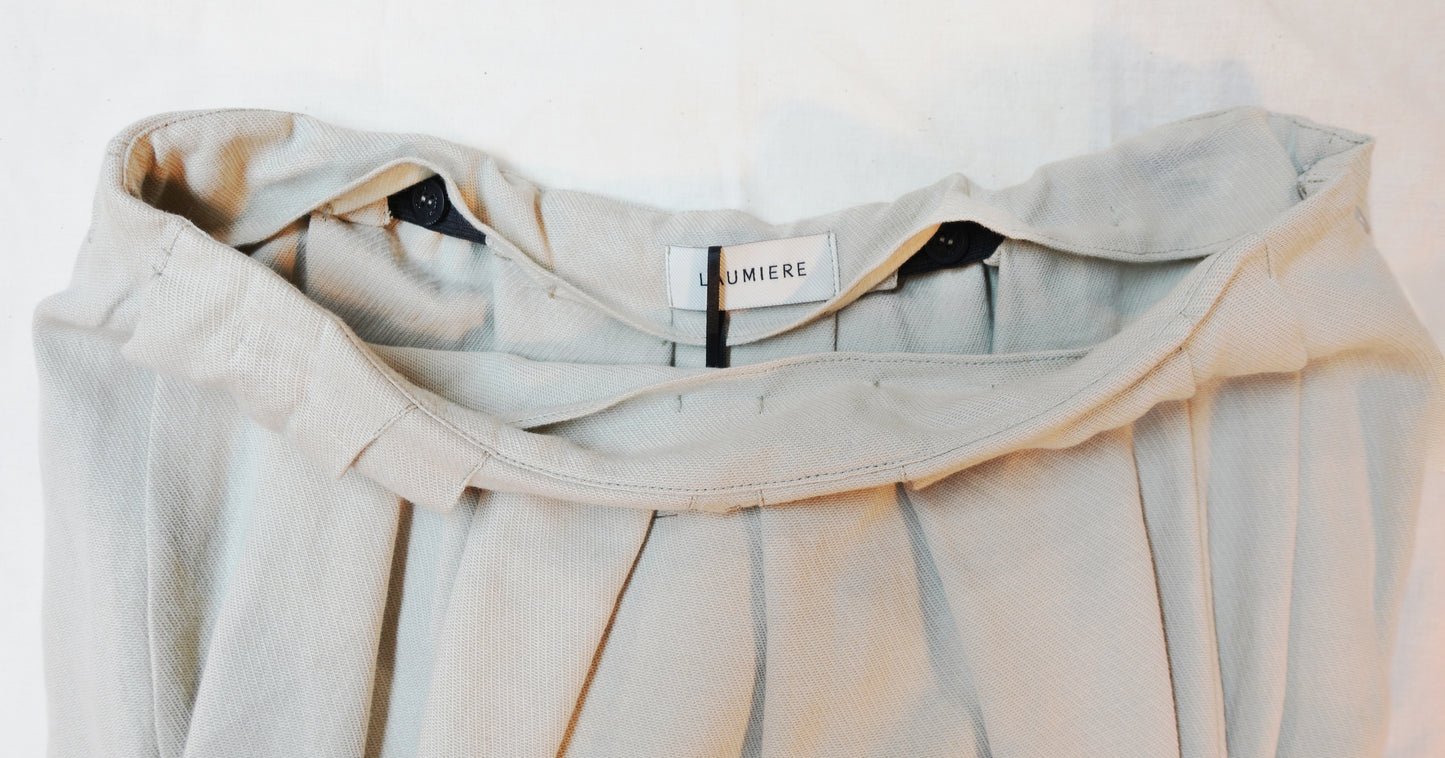 DRAPE 010 'Random Tuck Deep Slit Skirt'