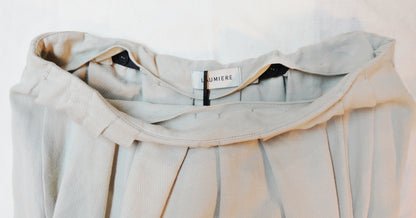 DRAPE 010 'Random Tuck Deep Slit Skirt'